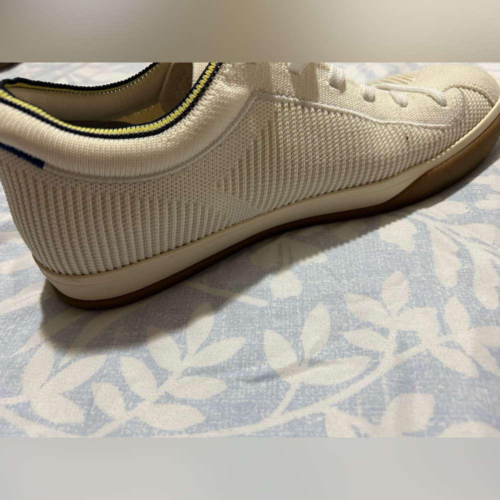 Rothy's Ivory Sneakers with Yellow and Black Accents - Picture 3 of 7